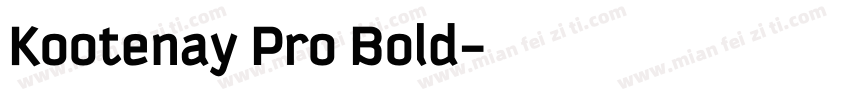 Kootenay Pro Bold字体转换